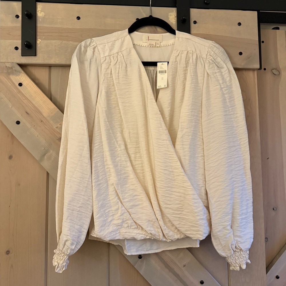 NWT Anthropologie Long Sleeve Wrap Blouse - Picture 6 of 9
